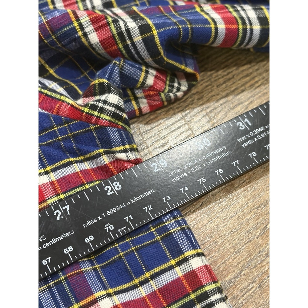 Vintage Polo Ralph Lauren Plaid Long Sleeve Button Up Big Shirt XL Blue Multi - Picture 7 of 7